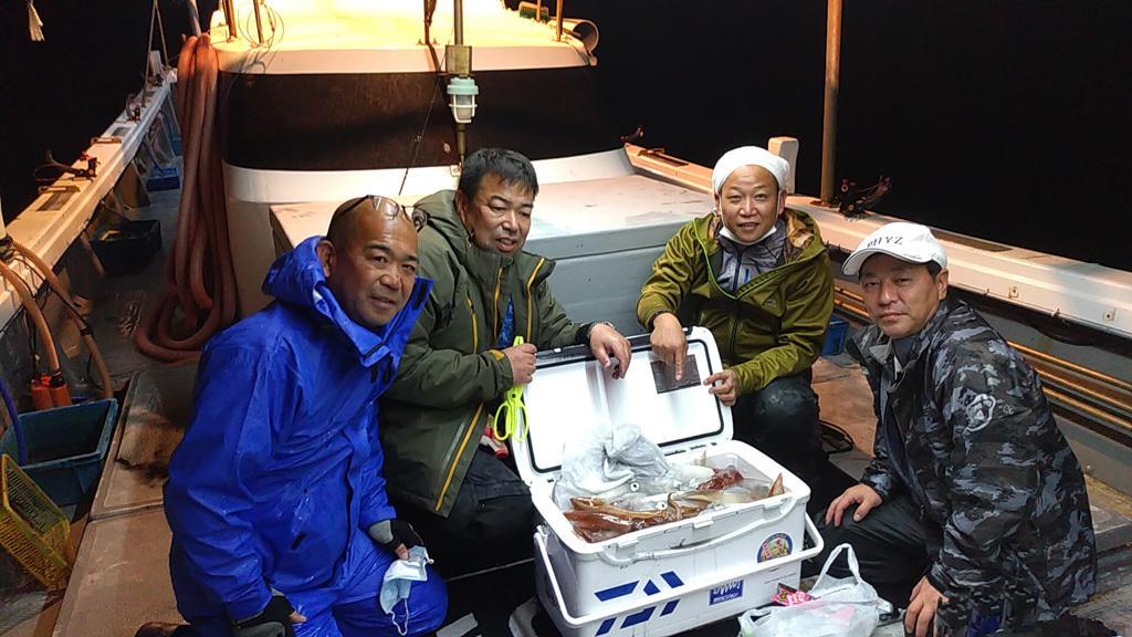 10月25日、夜焚きイカ釣り